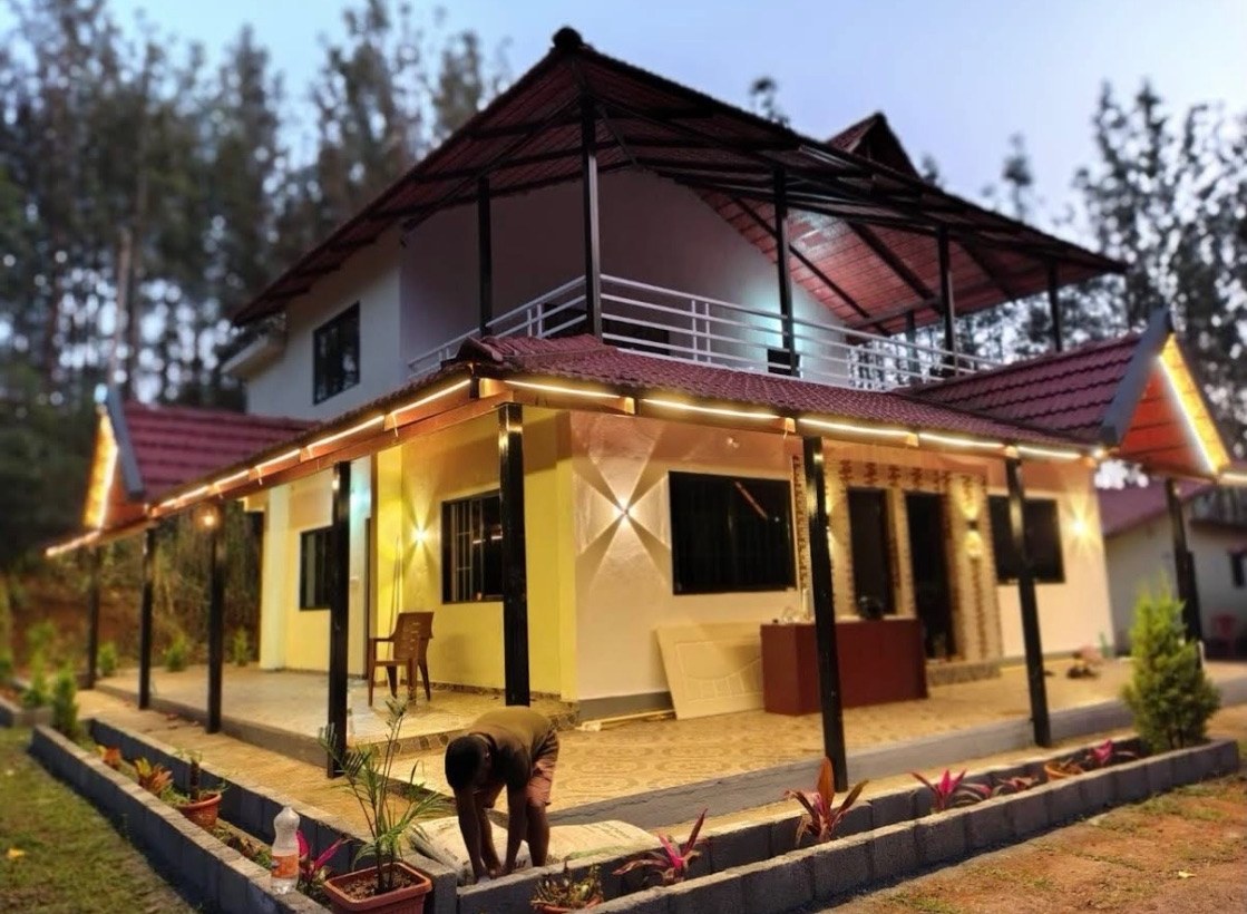 The Silverwood Homestay building at dusk